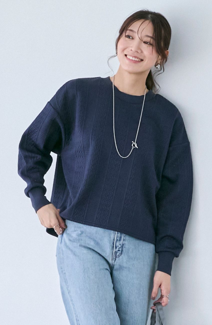 ジャガードジャージープルオーバー