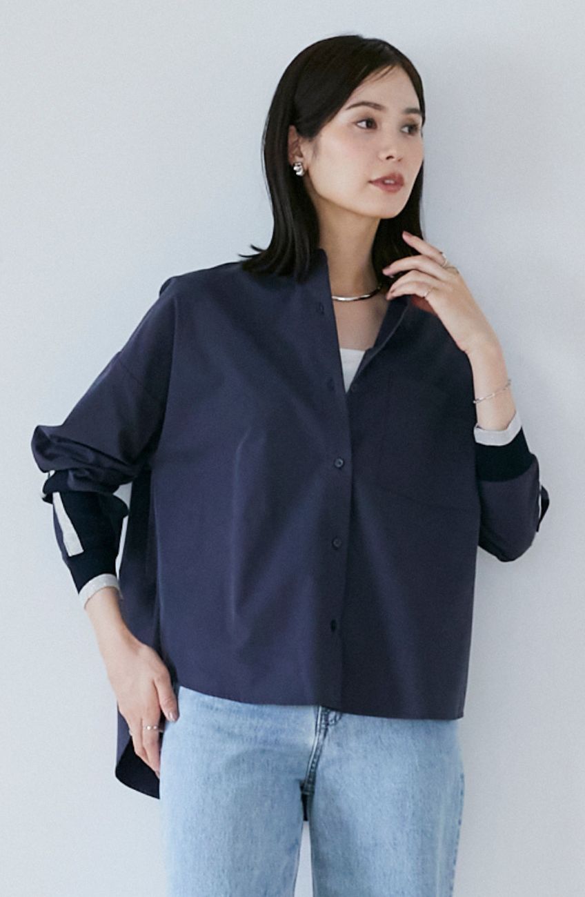 TC起毛バックヨークテープブラウス