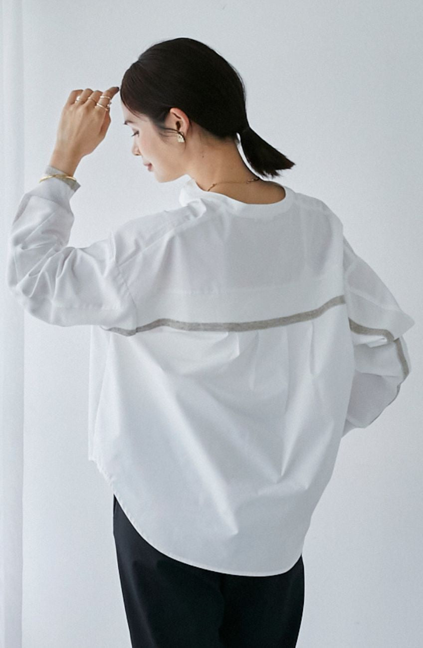 TC起毛バックヨークテープブラウス