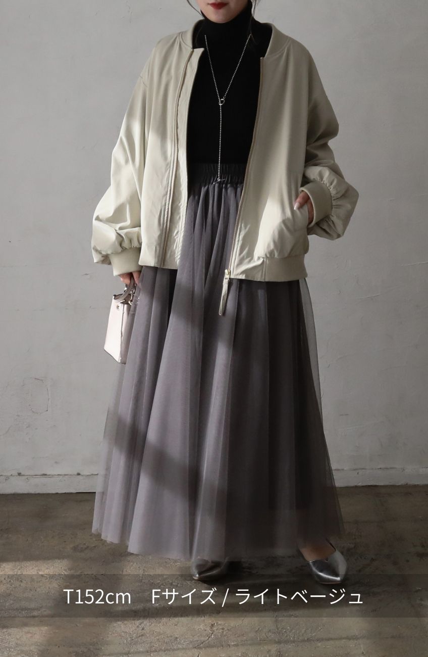 ピーチレザーZIPブルゾンコート