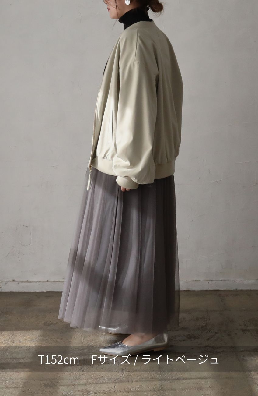 ピーチレザーZIPブルゾンコート