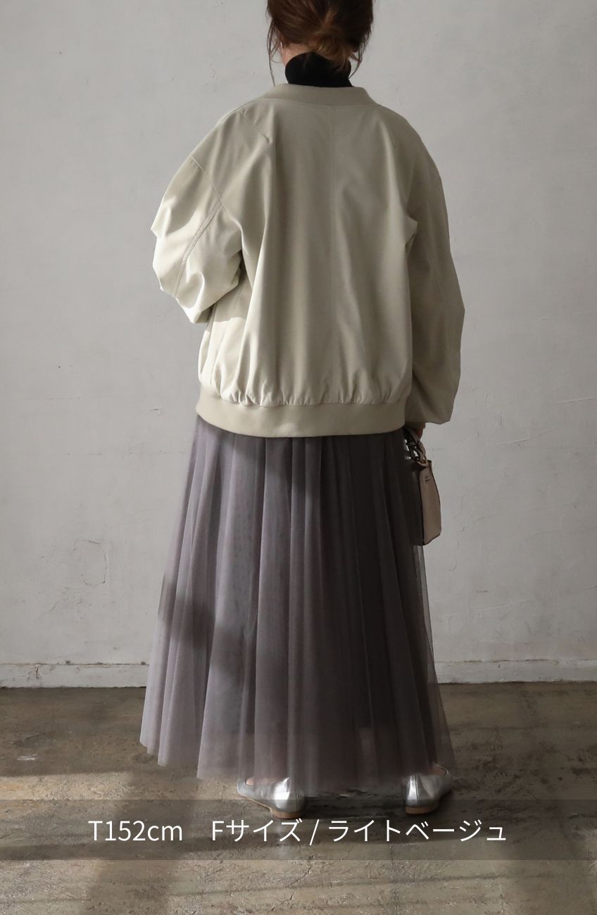 ピーチレザーZIPブルゾンコート