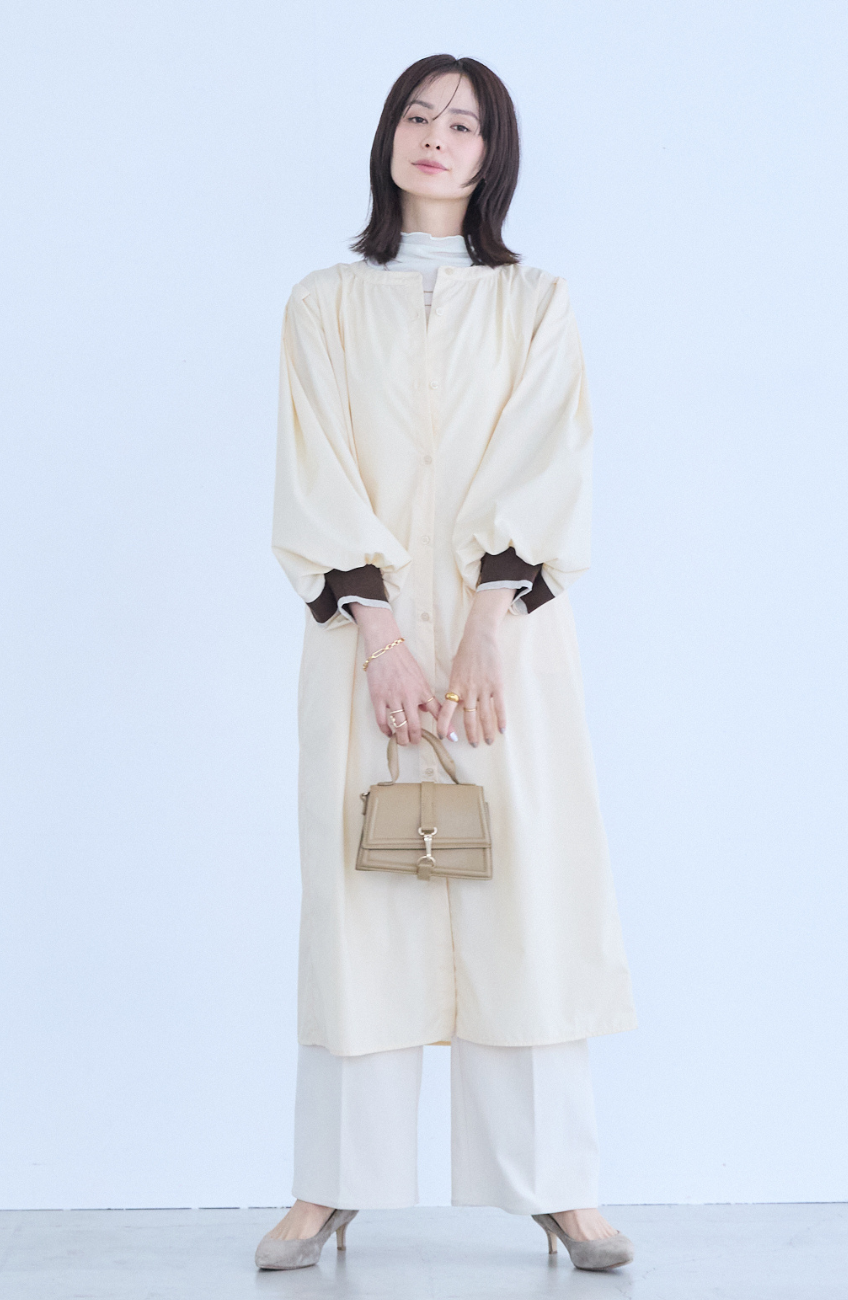 EC限定 バックヨークテープシャツワンピース