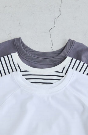 ポンチローマラグラン布帛切替プルオーバー