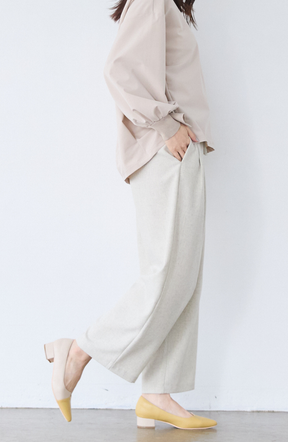 メランジゆるテーパードパンツ