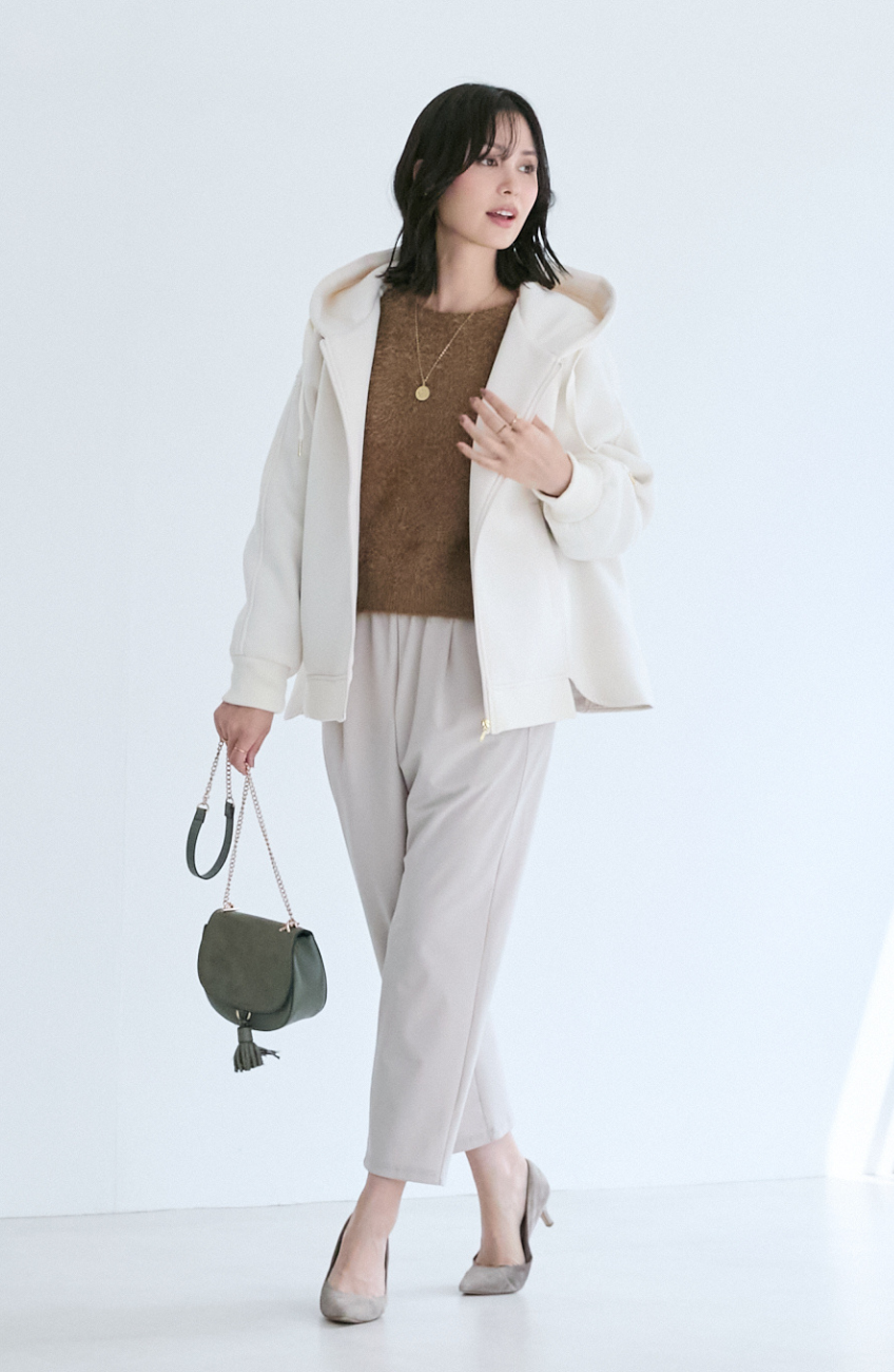 モスダンボール中綿切替フードジャケット