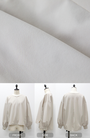 [acoさんコラボ] CICA配合サークルストレッチコクーンシルエットプルオーバー