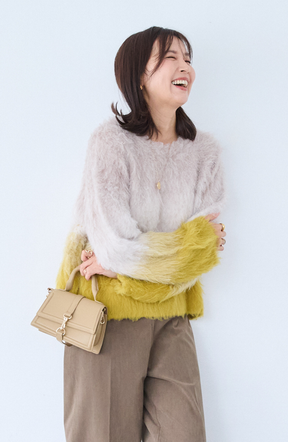 ウールブラッシュグラデーションプルオーバー