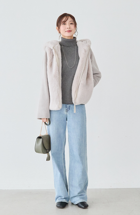 エコファー×ムートンジャケット