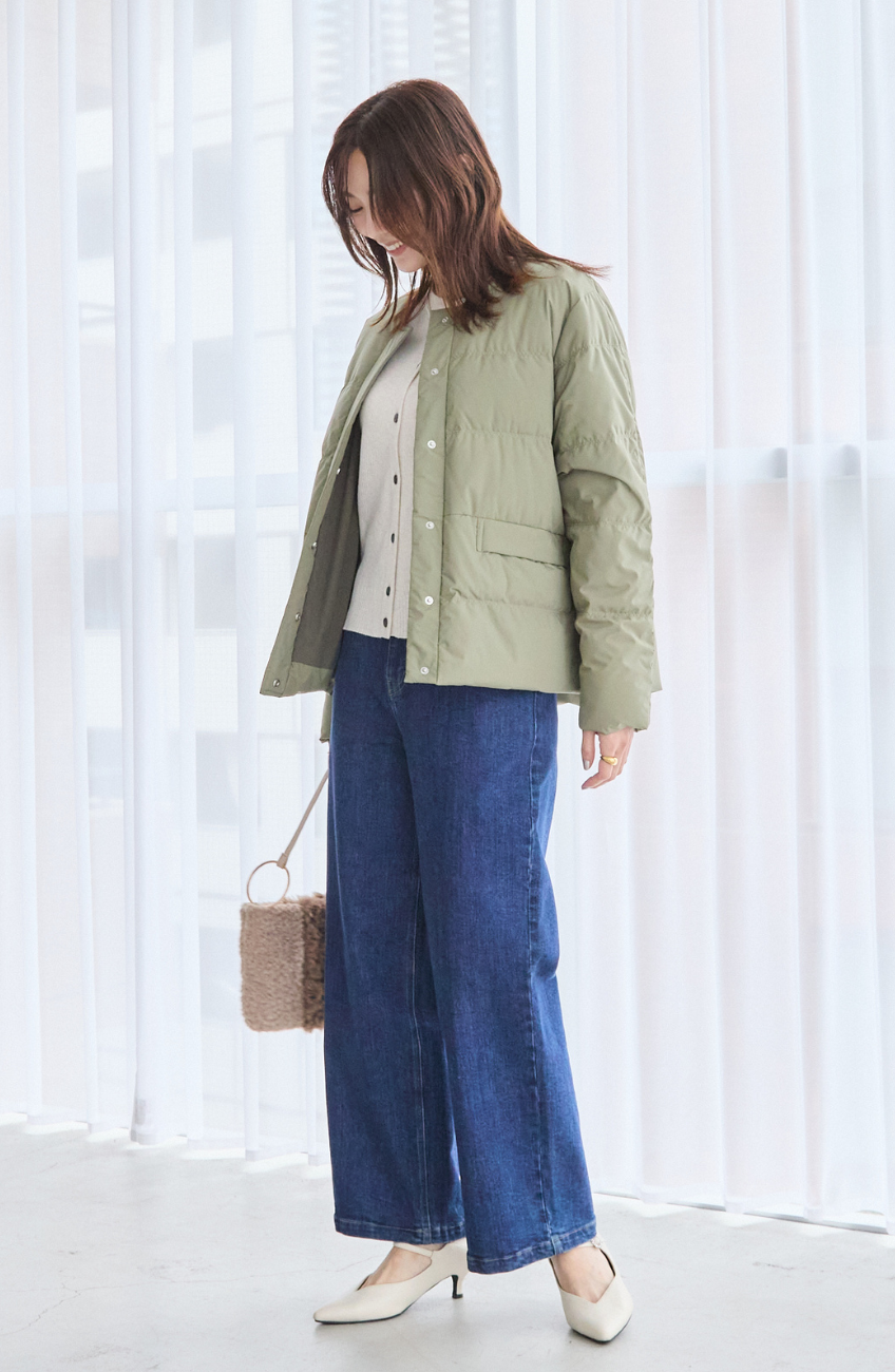 エアリーピュアダウンダブルステッチジャケット