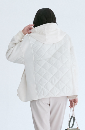 モスダンボール中綿切替フードジャケット