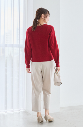 ウォッシャブルバイヤスリブカーディガン