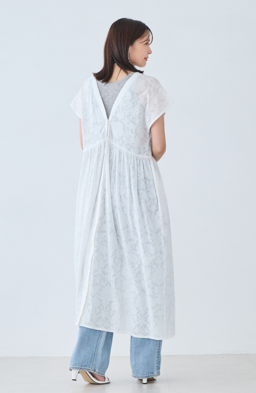 ジャガード2WAYシャツワンピース