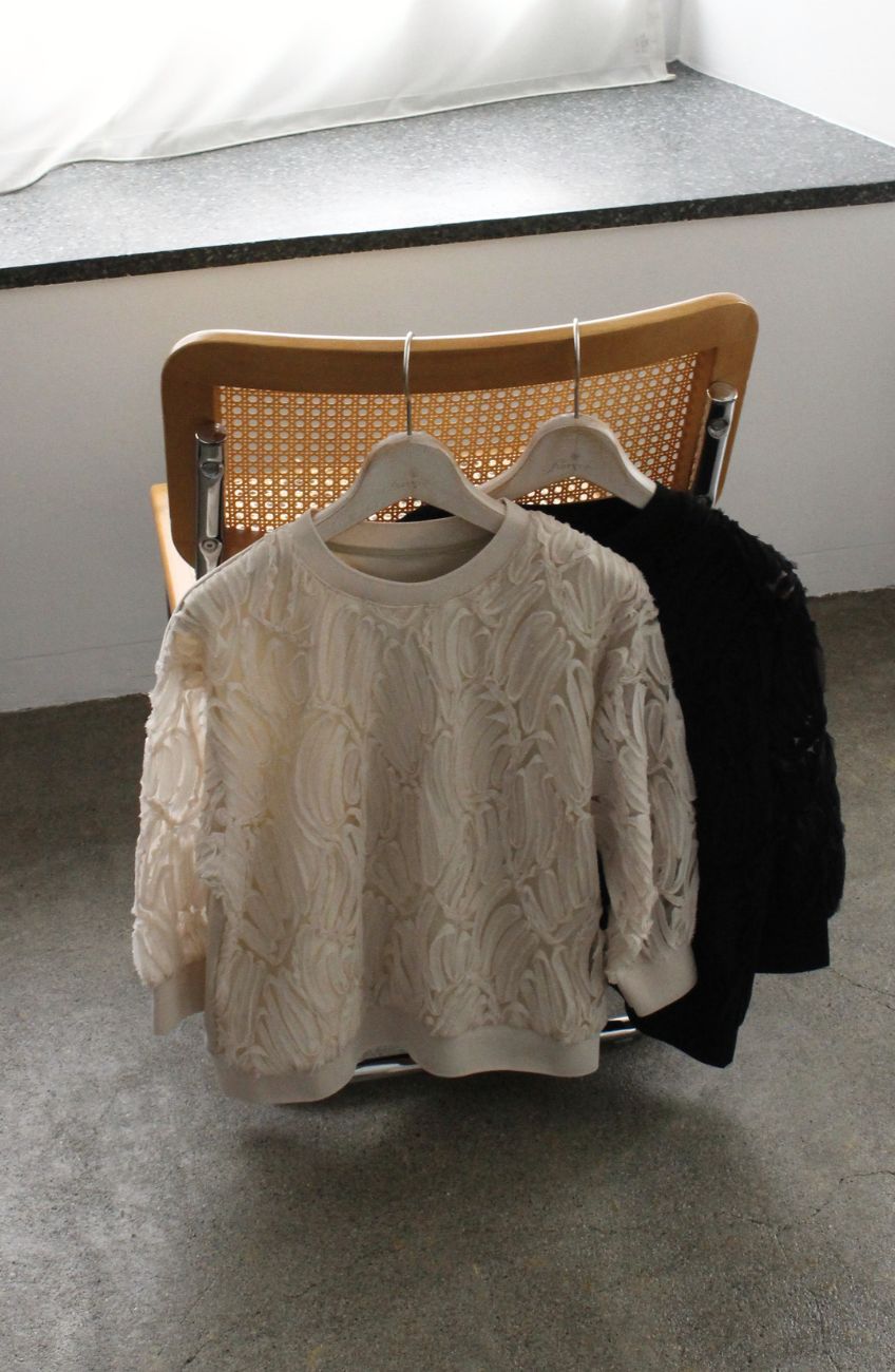 テープチュール刺繡プルオーバー