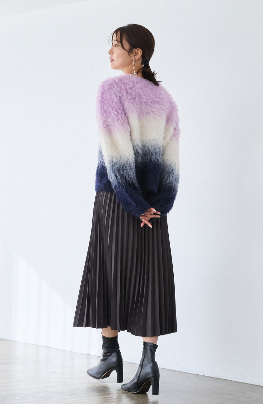 ウールブラッシュグラデーションプルオーバー