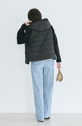 中綿×ニット切替ジャケット