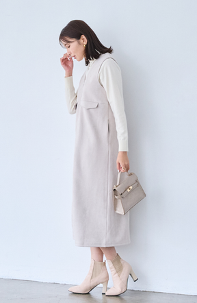 スエード2WAYジップジャンスカ