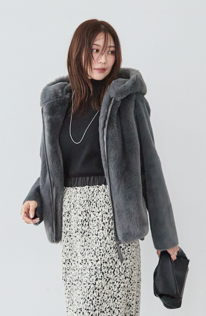 エコファー×ムートンジャケット