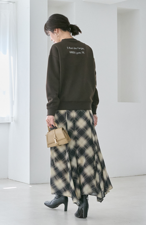 EC限定　軽量ボンディングバックラメロゴプルオーバー