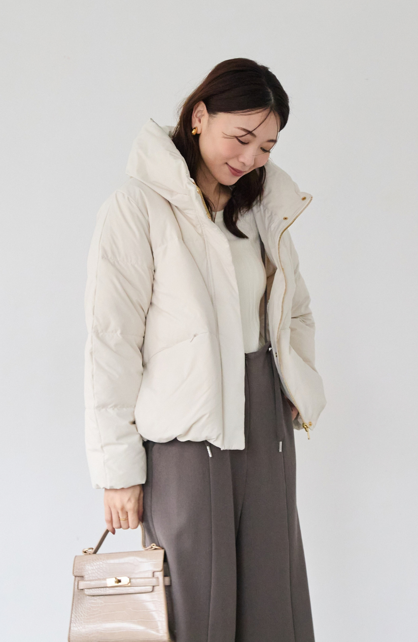 ストレッチカシュネックピュアダウン