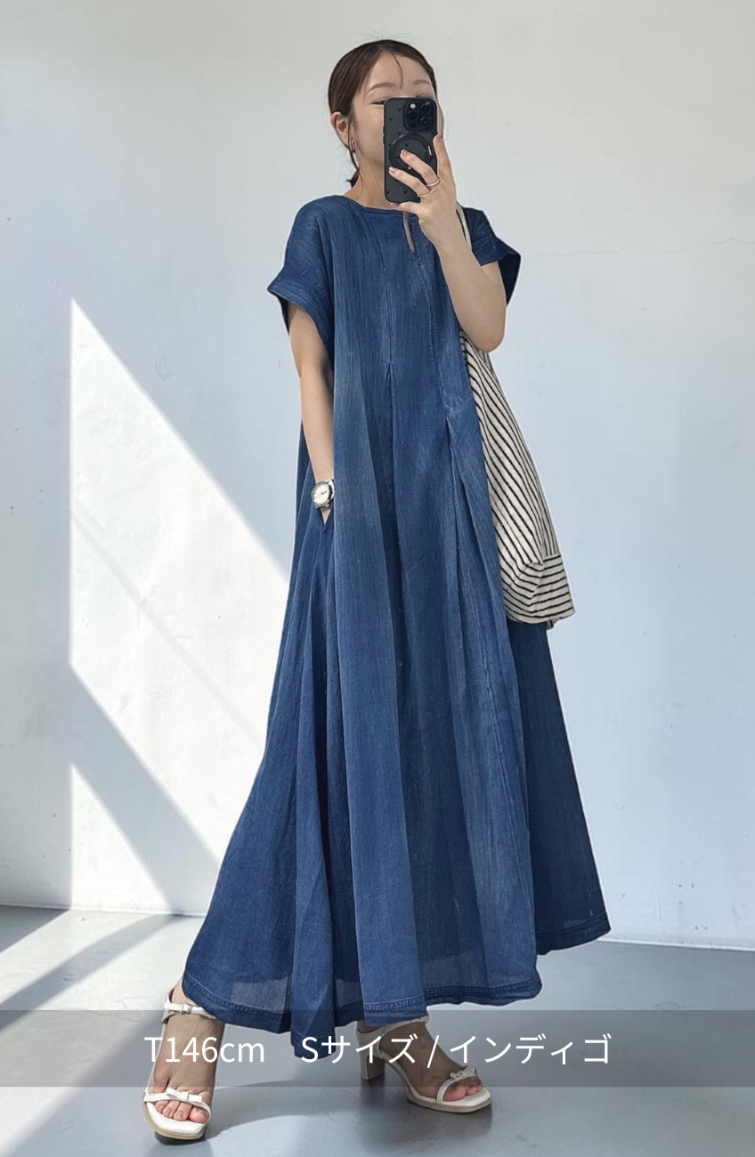 [cahoさんコラボ] Hand Madeブラストデニムワンピース