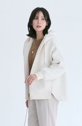 モスダンボール中綿切替フードジャケット