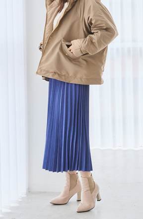 ピーチアコーディオンプリーツスカート