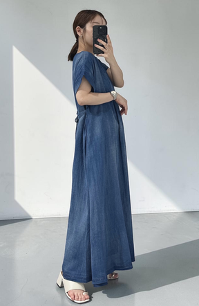 [cahoさんコラボ] Hand Madeブラストデニムワンピース
