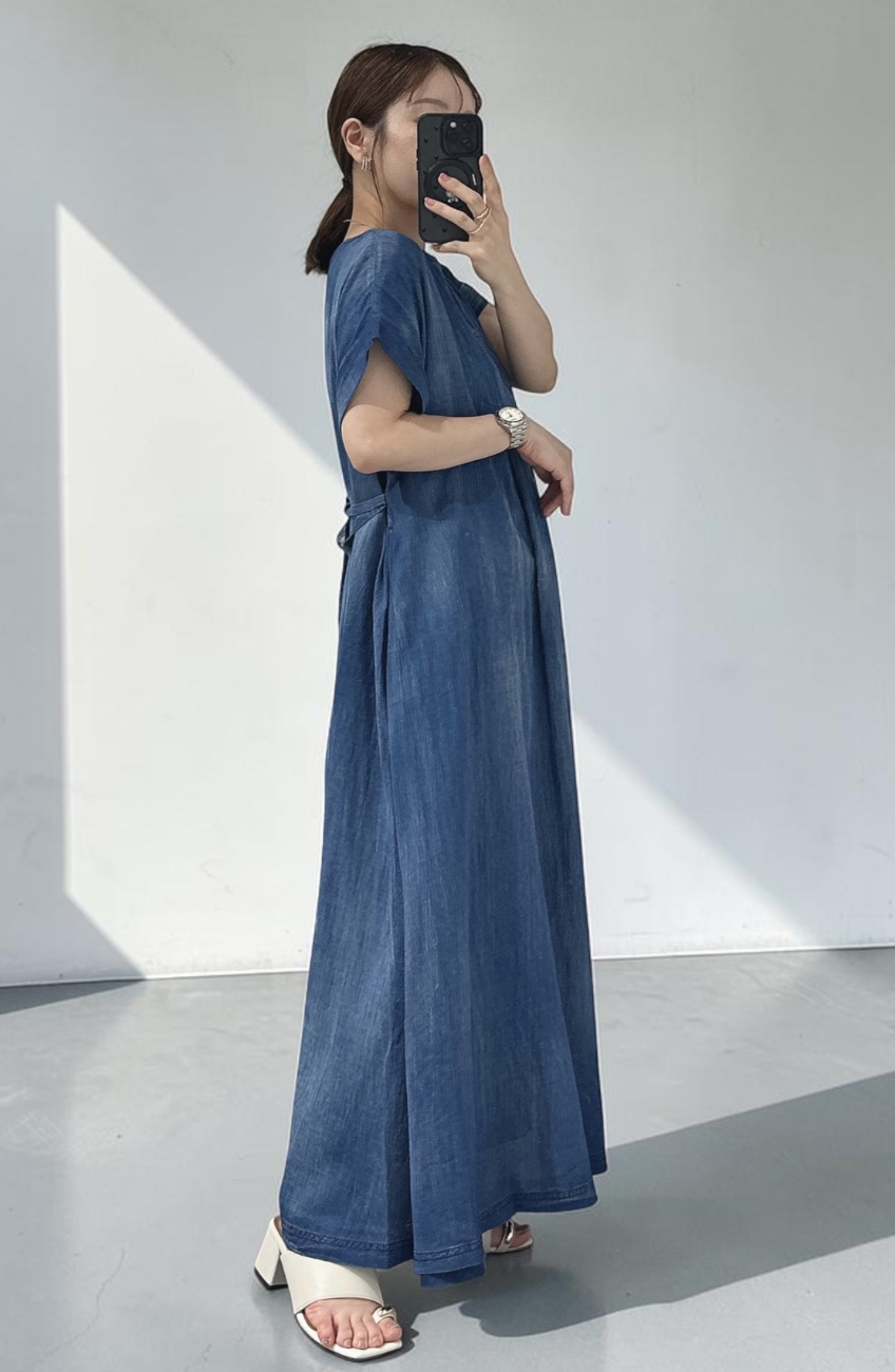 [cahoさんコラボ] Hand Madeブラストデニムワンピース