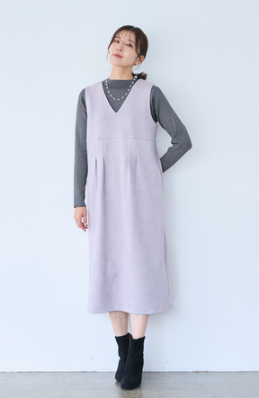 スエード2WAYジップジャンスカ