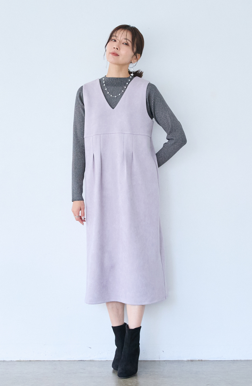 スエード2WAYジップジャンスカ