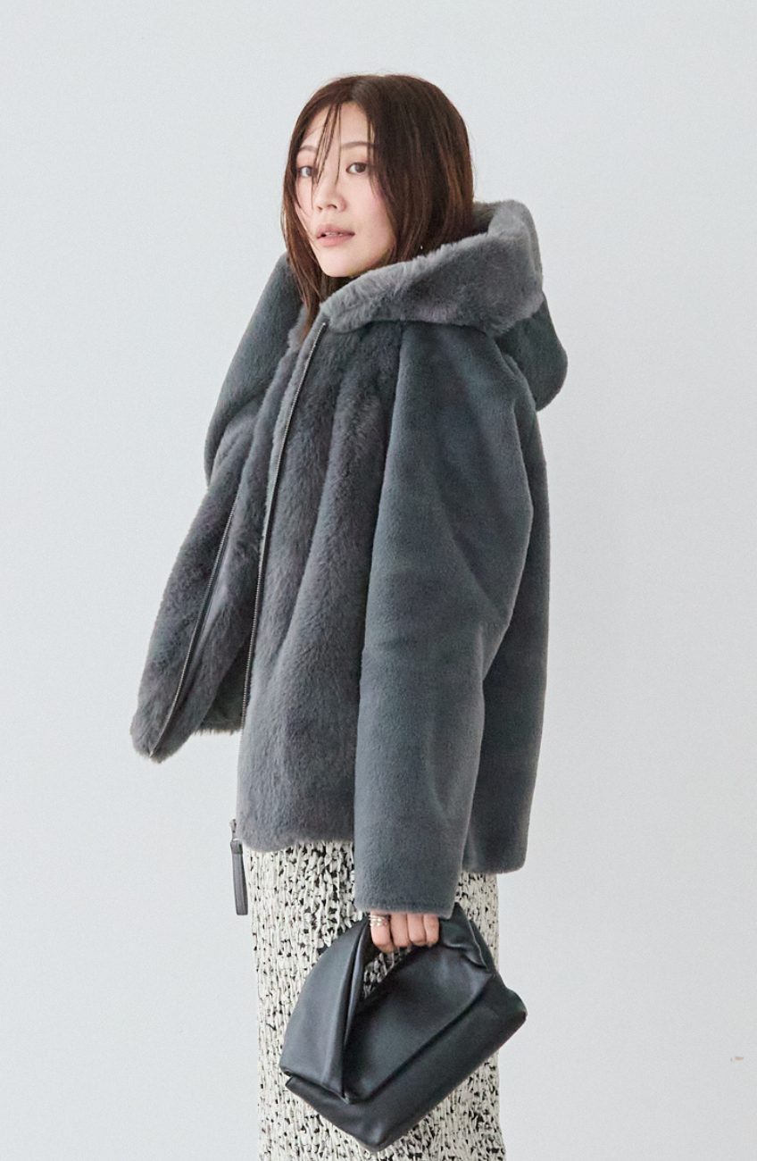 エコファー×ムートンジャケット