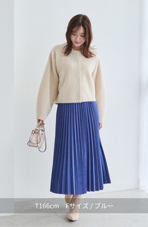 ピーチアコーディオンプリーツスカート