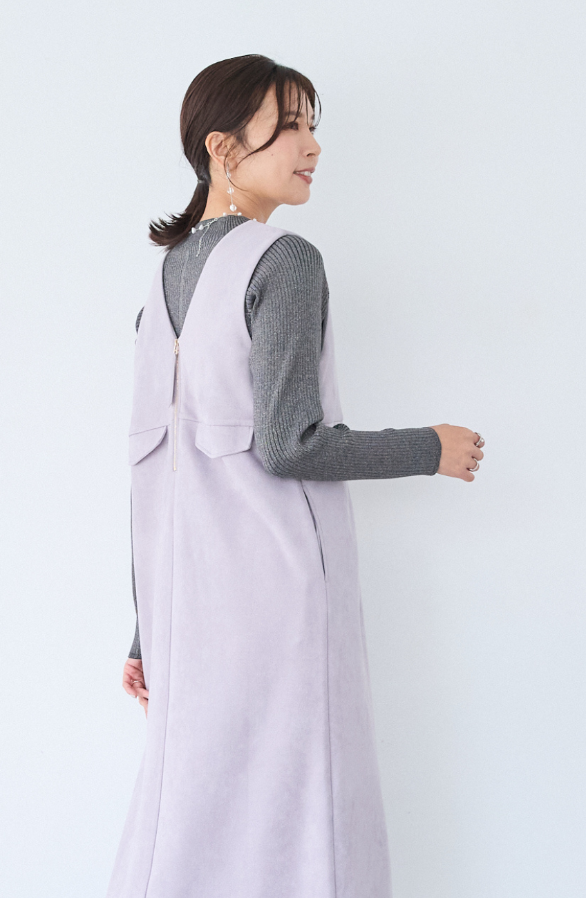 スエード2WAYジップジャンスカ