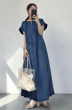 [cahoさんコラボ] Hand Madeブラストデニムワンピース