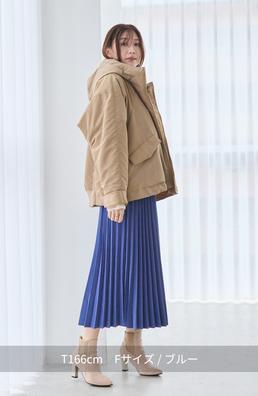 ピーチアコーディオンプリーツスカート