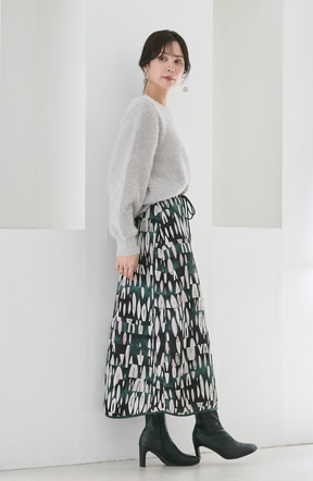 ダブルフェイスシャギーランタンスリーブプルオーバー