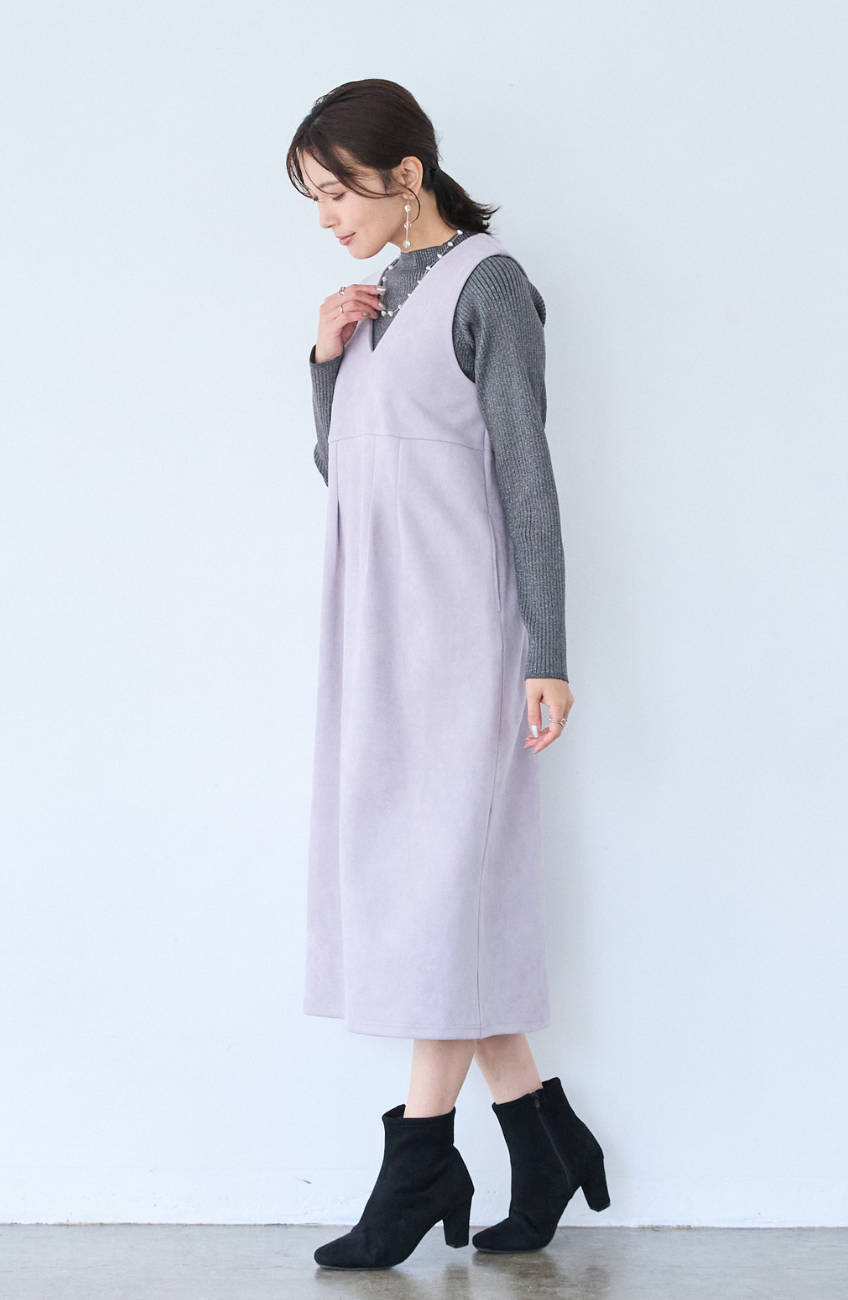 スエード2WAYジップジャンスカ