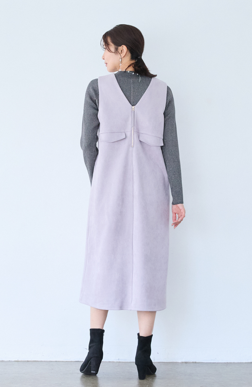 スエード2WAYジップジャンスカ