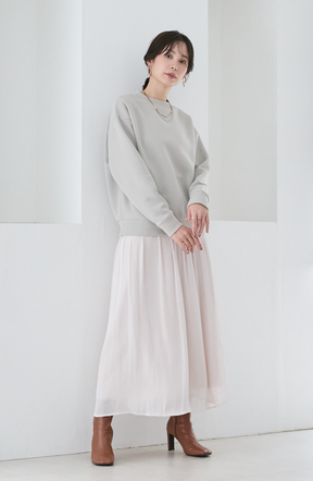 EC限定　軽量ボンディングバックラメロゴプルオーバー