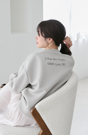 EC限定　軽量ボンディングバックラメロゴプルオーバー