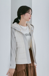 中綿×ニット切替ジャケット