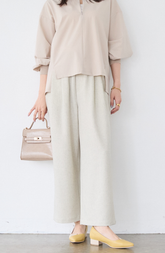 メランジゆるテーパードパンツ