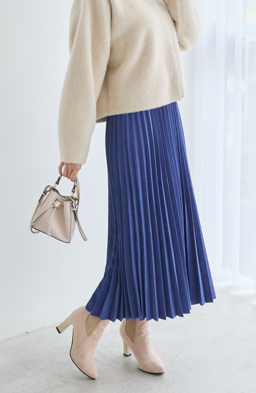 ピーチアコーディオンプリーツスカート