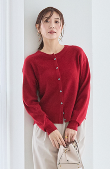 ウォッシャブルバイヤスリブカーディガン