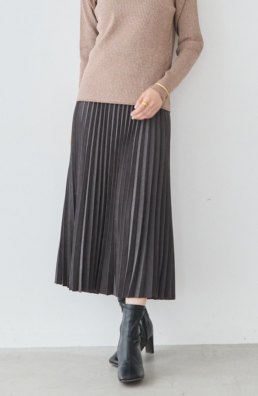 ピーチアコーディオンプリーツスカート