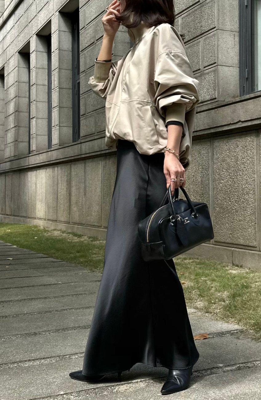 [mayoさんコラボ] エステル切替ジップブルゾン