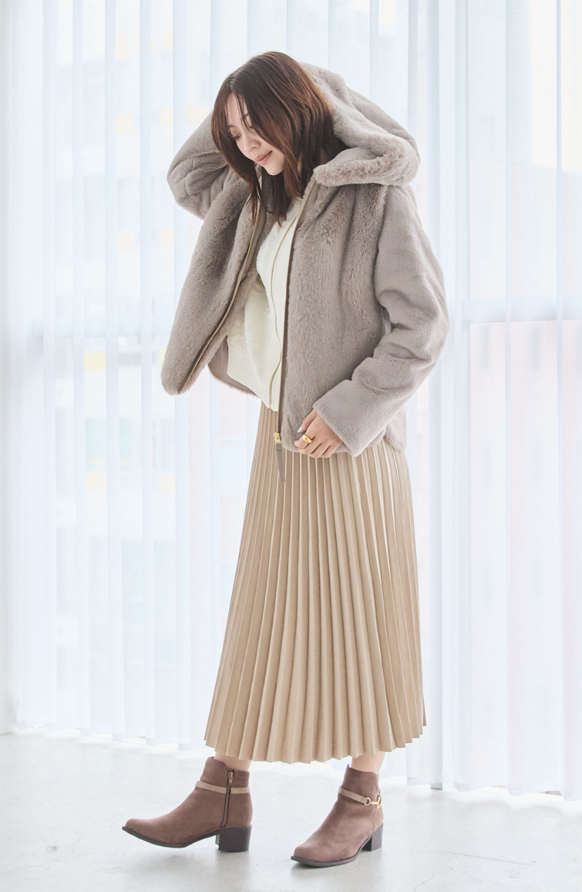 エコファー×ムートンジャケット