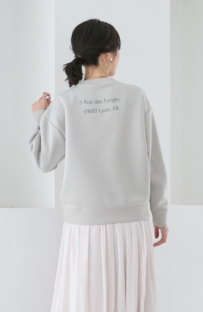 EC限定　軽量ボンディングバックラメロゴプルオーバー