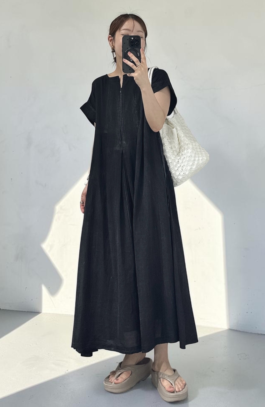 [cahoさんコラボ] Hand Madeブラストデニムワンピース